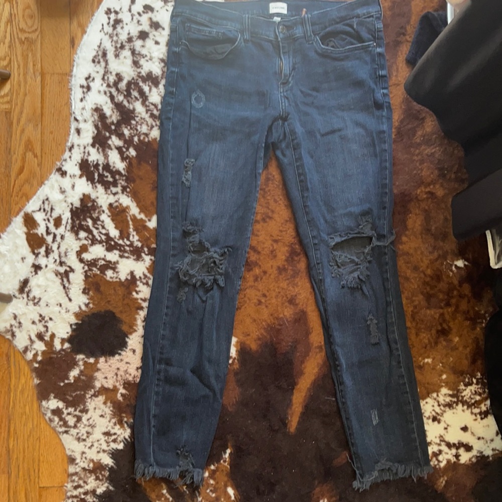 Distressed black jeans!